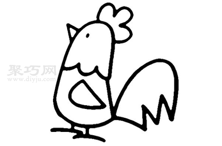 怎么画大公鸡简单又漂亮 大公鸡简笔画教程