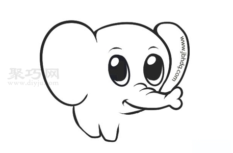 如何画大象最简单 大象简笔画画法