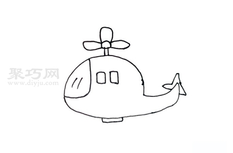 直升飛機簡筆畫