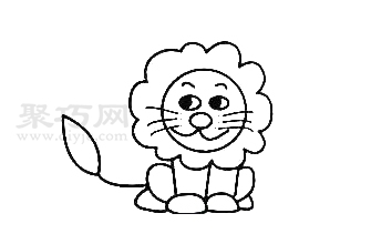 儿童画狮子简笔画 简单又漂亮