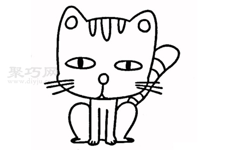 如何画小猫简单又漂亮 来看小猫简笔画步骤