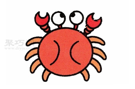 螃蟹畫法 一起來學螃蟹簡筆畫
