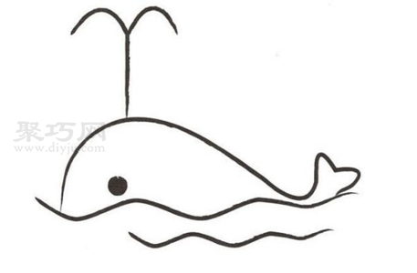 儿童画鲸鱼画法 一起来学鲸鱼简笔画