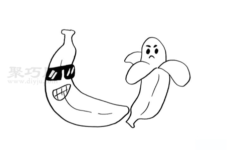 8步畫香蕉畫法 來學香蕉簡筆畫