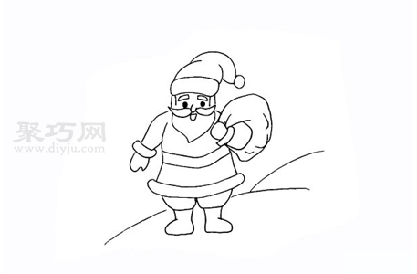 如何画圣诞老人最简单 来看圣诞老人简笔画步骤