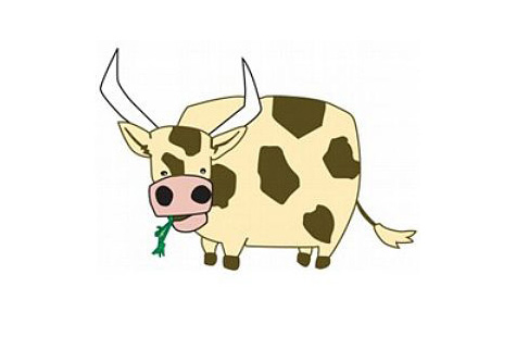 儿童简笔画奶牛的画法 教你怎么画奶牛简笔画