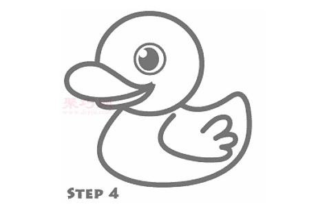 簡筆畫小黃鴨的畫法 教你如何畫小黃鴨簡筆畫