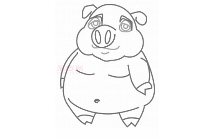 儿童简笔画猪八戒的画法 教你如何画猪八戒简笔画