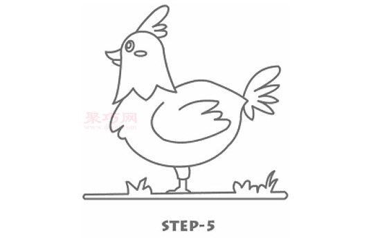 儿童简笔画公鸡的画法 教你怎么画公鸡简笔画