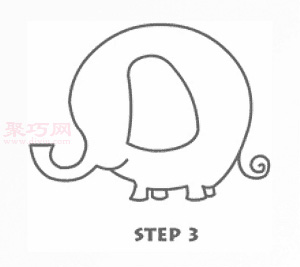 小象简笔画第4步