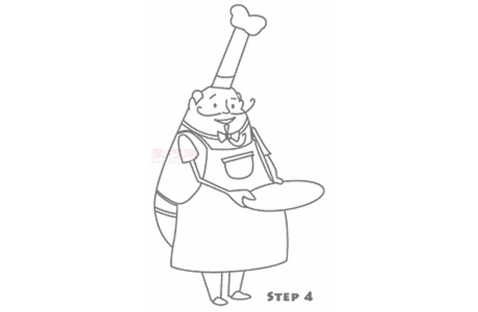 幼儿简笔画厨师的画法 教你如何画厨师简笔画