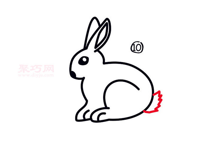 幼儿简笔画大白兔的画法教你如何画大白兔简笔画