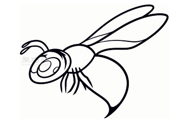 兒童簡筆畫黃蜂的畫法 教你如何畫黃蜂簡筆畫