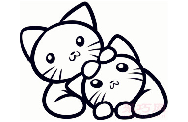 简易画小猫的步骤 画小猫的简笔画图片