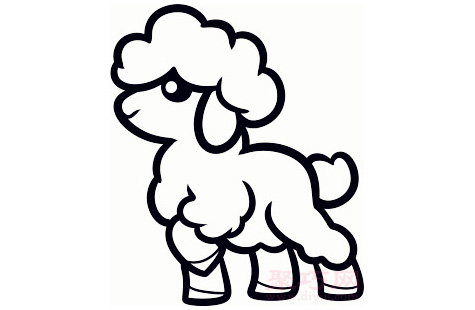 简笔画小绵羊的画法 教你如何画小绵羊简笔画