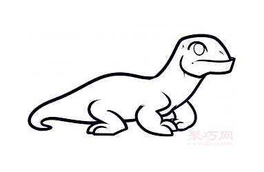 簡易畫科莫多巨蜥的步驟 畫科莫多巨蜥的簡筆畫圖片