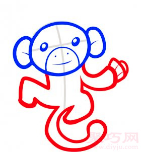 长臂猿简笔画第4步