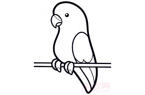 兒童簡筆畫長尾鸚鵡的畫法 教你如何畫長尾鸚鵡簡筆畫