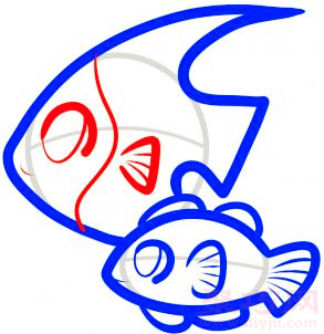 热带鱼简笔画第6步
