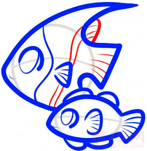 热带鱼简笔画第7步