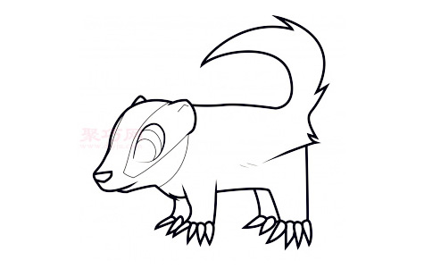 兒童簡筆畫狗獾的畫法 教你如何畫狗獾簡筆畫