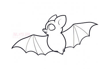 簡易畫兒童蝙蝠的步驟 畫兒童蝙蝠的簡筆畫圖片