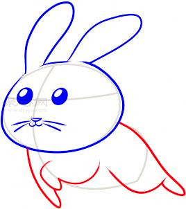 小兔子简笔画第4步