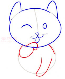 猫简笔画第5步