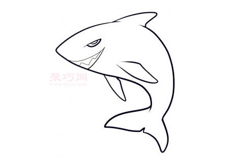 幼兒簡筆畫鯊魚的畫法 教你怎樣畫鯊魚簡筆畫