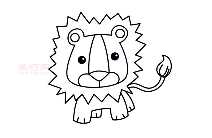 兒童簡筆畫獅子頭的畫法 教你怎樣畫獅子頭簡筆畫