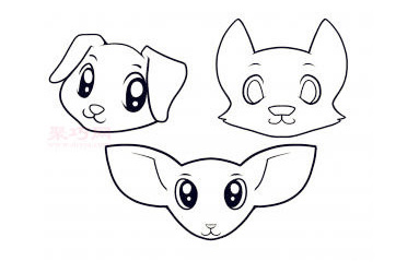 儿童简笔画动物头的画法 教你如何画动物头简笔画