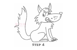幼兒簡筆畫大灰狼的畫法 教你如何畫大灰狼簡筆畫