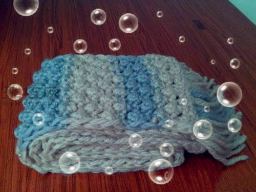 菠蘿花圍巾的織法 棒針手工編織菠蘿花圍巾