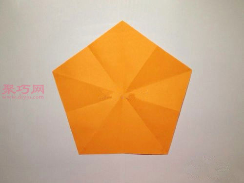 正五邊形折紙方法圖解教程 教你怎么用紙折正五邊形