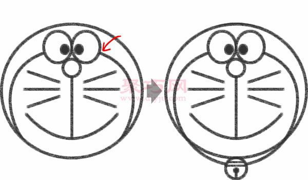 猫哆啦A梦的画法步骤 怎么画哆啦A梦简笔画 -
