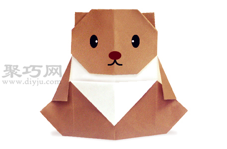 折紙小熊的折法圖解教程 教你怎么折紙小熊