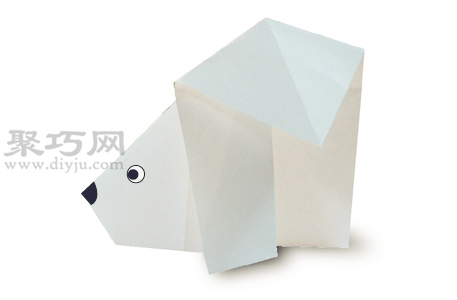 北极熊折纸教程图解 来学如何折纸北极熊