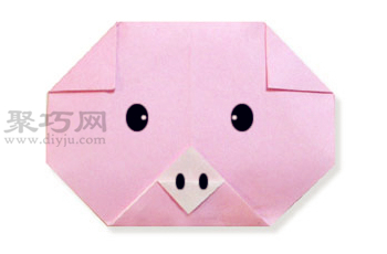 小豬臉折紙教程圖解 來學如何折紙小豬臉