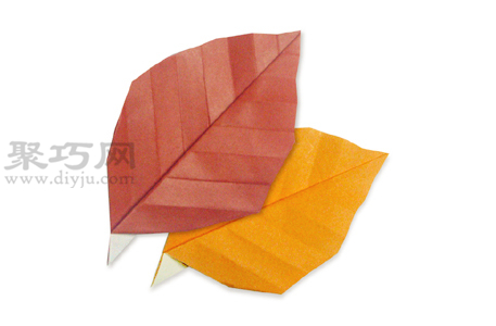 手工折紙樹葉教程 樹葉的折法圖解