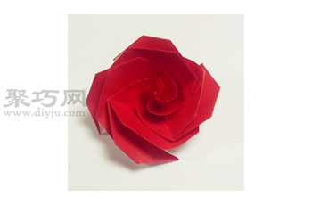 手工折纸玫瑰花步骤图解 折纸玫瑰花的折法