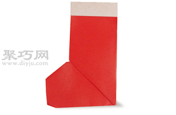 手工折纸圣诞靴子步骤图解 折纸圣诞靴子的折法