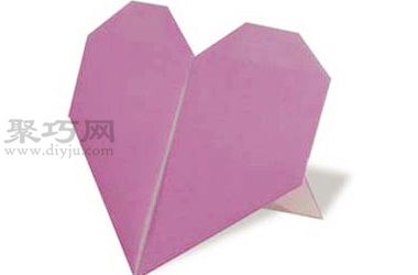 站立心型的折法图解 教你怎么折纸站立心型