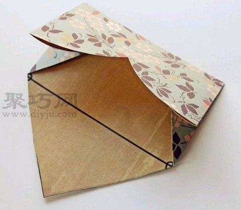 心形图案折纸信封教程