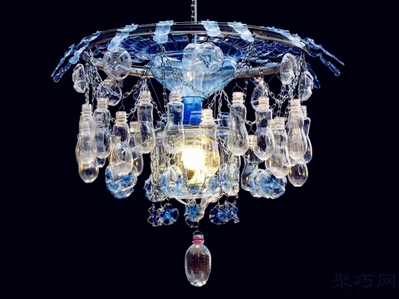 用饮料塑料瓶DIY欧式吊灯罩手工制作品欣赏