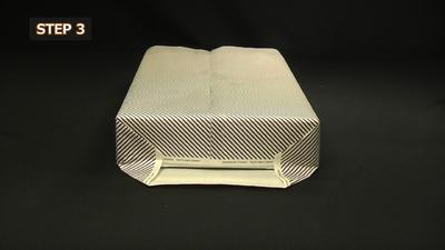 条纹纸包装长方形礼物盒步骤