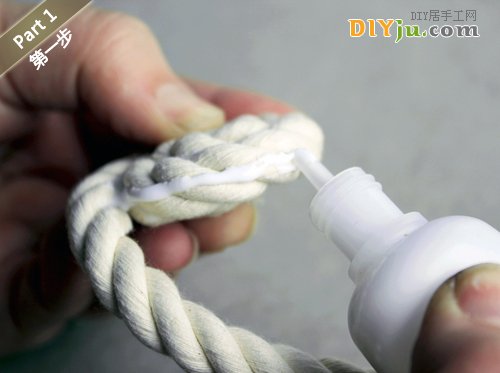 绳子DIY收纳盒 第一步