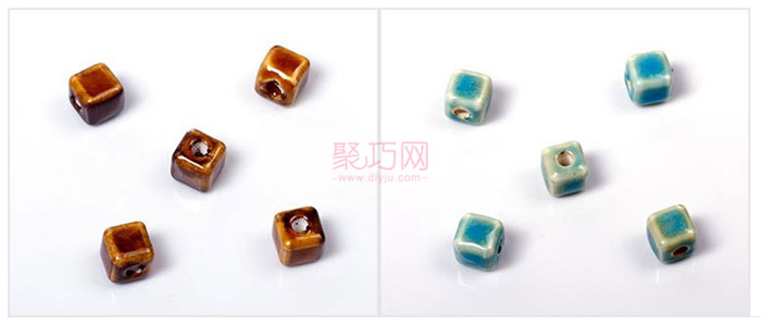 中国结DIY材料8MM方形纯色陶瓷珠图3