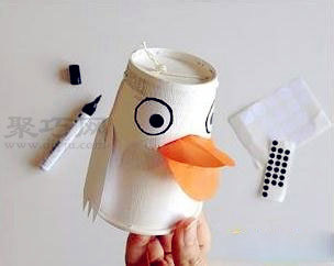 用一次性纸杯做动物纸杯手工制作鸭子