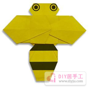 非常可爱的小蜜蜂折纸教程