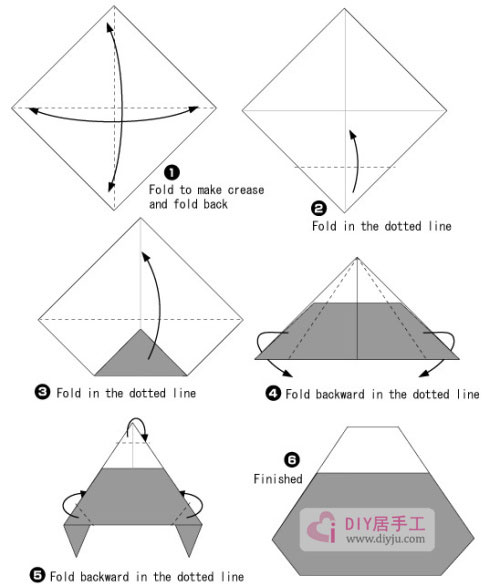 儿童实用折纸：折纸饭团教程图解